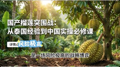 第一节：榴莲突围战：选址决策指南，告别赌运气，用硬指标圈定&ldquo;优生，课程：《国产榴莲突围战：从泰国经验到中国实操的8堂必修课（高阶实战版）》